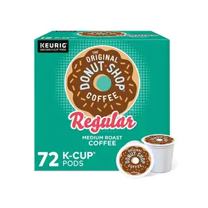 Keurig咖啡机原装甜甜圈店K杯，单杯，中等烘焙咖啡，72支