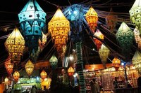 Lampes de mariage colorées faites à la main pour la décoration, Festival/Diwali/fête lanternes bohèmes lampes tentures de tente lustres de jardin