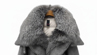 Veste en laine d'oie réversible pour femme, chaude, écologique, imperméable, coupe-vent, respirante, séchage rapide, avec pompons en fourrure et fermetures éclair