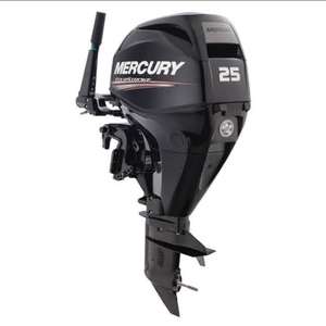 Moteur hors-bord quatre temps Mercury 25 CV neuf, noir, avec poignée de commande - Product Image 3