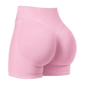 Pantalones cortos de yoga OEM disponibles al por mayor para mujer, ropa de gimnasio transpirable de secado rápido, pantalones cortos de yoga cómodos de tela suave para mujer - Product Image 1