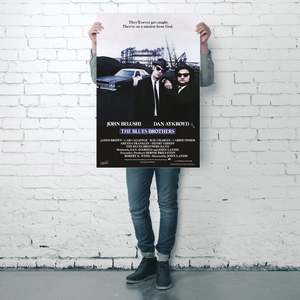 Modern Style Blues Brothers <b>Poster</b> Black Frame Paper Material for Wall Use - Product Image 3