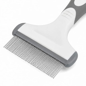 Pet Grooming Comb Stainless Steel Teeth Gray White Handle for <b>Dog</b> Cat Hair Care Reusable - Product Image 6