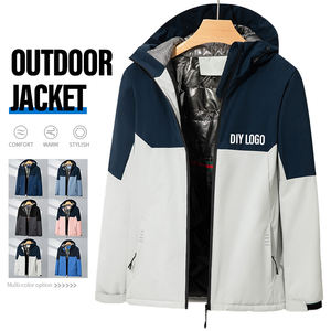 Men's <b>Plus</b> <b>Size</b> Casual Winter <b>Jacket</b> Softshell Solid Hooded Fleece Lining Zipper Closure Multi-Pocket - Product Image 1