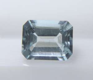 Nueva piedra preciosa aguamarina azul natural 2,25 quilates corte facetado Octágono - Product Image 1