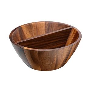 Bol de service rond en bois de manguier au design antique pour table à manger, cuisine, maison et restaurant, bols à nourriture et à salade - Product Image 2