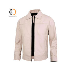 Chaqueta de Cuero para Hombre, Elegante, para Invierno, con Logotipo Frontal, Color Personalizado y Diseño Cortavientos - Product Image 1