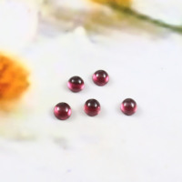 Cabochon de grenat rhodolite rose naturel AAA++ 3x3 mm, pierre précieuse calibrée en vrac pour la fabrication de bijoux, certifiée par un tiers, dureté 7.5