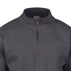 Nouveautés Sweat-shirt en coton brodé à demi-zip Manches longues Pull à fermeture éclair Sweat-shirt à quart de zip Personnalisé pour l'entraînement - Product Image 2