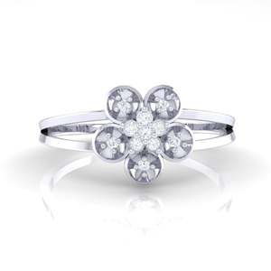 Anillo de Oro Certificado con Diamantes Reales en Forma de Racimo Floral, Joyería Fina para Hombre, Piedra de Corte Radiante, Tecnología de Incrustación con Patrón Cubano, Oro Blanco - Product Image 2