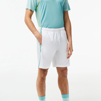 Shorts de sport d'été pour hommes en tissu de toile à séchage rapide à double couche, écologiques, avec cordon de serrage, pour le tennis, le badminton, le tennis de table