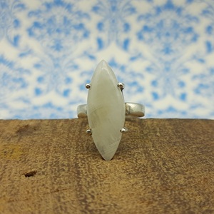 Anillo de diseñador hecho a mano artesano bohemio 925 Plata sólida Arco Iris piedra lunar piedra preciosa ajuste Marquesa forma diamante joyería - Product Image 6