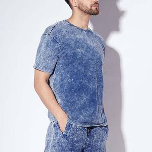 2025 T-shirt Hip Hop Vintage pour hommes lavé à l'acide Design surdimensionné à épaules tombantes avec coton lourd à séchage rapide pour hommes - Product Image 6