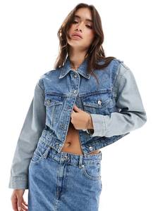 Stylish Women's Oversized Distressed Denim <b>Jacket</b> Classic Casual Outerwear with Cotton Filling Material - Product Image 5