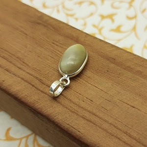 Elegante colgante de ojo de gato de Plata de Ley 925 hecho a mano 925 Plata Oval Flatback cabujón bisel ajuste declaración joyería para - Product Image 3