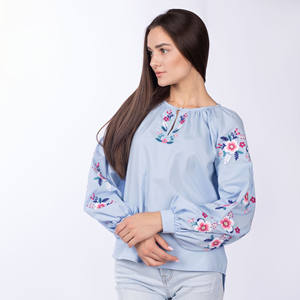 2020 hermosa blusa rumana de longitud media para mujer, bordado de algodón, patrón Floral lavable Natural, informal, Simple, de talla grande - Product Image 1