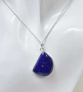 Collar con Colgante de Plata de Ley con Lapislázuli, Piedra de Nacimiento de Diciembre, Joyería de Piedras Preciosas Hecha a Mano para Mujer, Regalo - Product Image 5