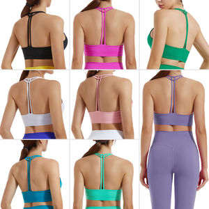 Grande taille S-5XL dos réglable à impact élevé Fitness Yoga soutien-gorge Gym soutien-gorge Sport soutien-gorge avec fermeture éclair pour les femmes - Product Image 5