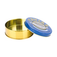 Boîte métallique personnalisée en étain, caviar rond, emballage alimentaire, usine