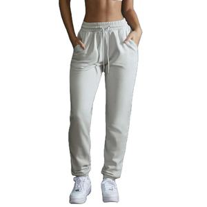 Pantalones deportivos de algodón para mujer, de corte holgado, con cintura elástica y cordón en los tobillos, a bajo precio. - Product Image 1