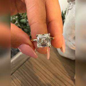 Bague en diamant taille Asscher 3 carats, clarté VVS2 VVS1, solitaire, achat en gros, prix d'usine, livraison mondiale, fabricant - Product Image 6