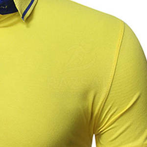 Nouvelle arrivée pour hommes pour Polo motif solide 100% coton tissu tricoté séchage rapide grande taille Design Unique - Product Image 4