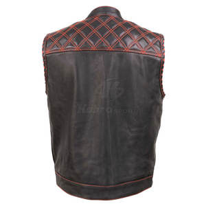 Chaleco de invierno de diseño personalizado para hombre, chaqueta de Color sólido, ropa de calle informal transpirable, cuero sin mangas, cómodo estilo de ocio - Product Image 2