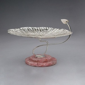 ที่วางเค้กทรงกลมอลูมิเนียมดีไซน์ทันสมัย,ที่วางเค้กสีเงินและสีทองอุปกรณ์ทำขนมสำหรับตกแต่งโต๊ะงานเลี้ยงวันเกิด - Product Image 4