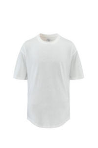 Camiseta de algodón 100% Premium de alta calidad con dobladillo caído, camiseta de hombre con dobladillo redondo y camiseta de gran tamaño de estilo largo para hombre - Product Image 4