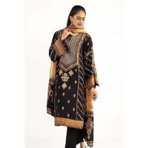 Robe en soie crêpe imprimée au bloc Tehwaar - Comprend chemise, pantalon et dupatta avec design unique WGK-RSW-SP-1987s - Product Image 6