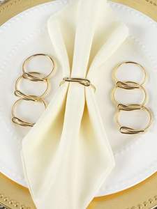 Servilletero de forma personalizada para mesa moderna, servilleteros dorados, servilleteros de Metal al por mayor, soporte para pañuelos a la venta 2024 - Product Image 3