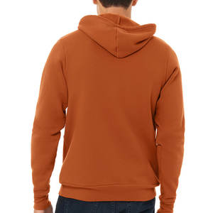 Bella + Toile 3719 Unisexe Éponge Polaire Pull À Capuche Marron 100% Coton Hoodies Sweats pour Manches Longues Avec Logo De La Marque - Product Image 3