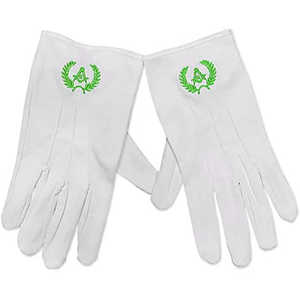 Guantes Masónicos Personalizados Marca Privada Buena Calidad 100% Algodón Guantes Masónicos Transpirables - Product Image 2