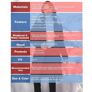 Vente Femmes Parka Manteaux Vestes Manteau Hiver Bonne Qualité Coton Femmes Veste - Product Image 5