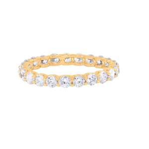 Anillo de Bodas de Eternidad Único con Diamantes Redondos para Mujer - Product Image 4