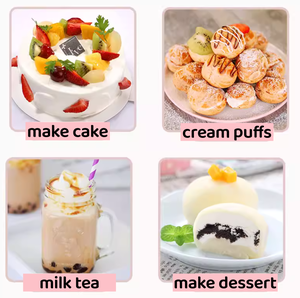 Bubuk Krim Kocok <span class=keywords><strong>Vegan</strong></span> Nabati untuk Kue, Bubble Tea, dan Makanan Panggang, Rasa Manis, MOQ Rendah dari Produsen - Product Image 5