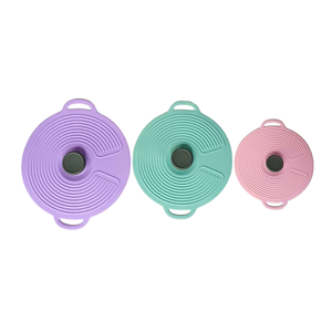 Couvercle de bol en silicone réutilisable avec poignée Joint hermétique Couvercle de pot en silicone Couvercle d'aspiration en silicone pour assiettes Taille 24cm - Product Image 5