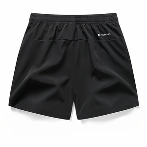 Pantalones cortos informales de color sólido para hombre, ligeros, ecológicos, deportivos de verano, para vacaciones, con cordón y bolsillos - Product Image 1