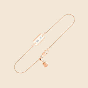 Pulsera Discreta de Diamantes Esmeralda con Diamante Cultivado en Laboratorio de Corte Esmeralda de 0.16 Quilates F-VS en Oro Sólido de 14K para Bodas y Fiestas - Product Image 2