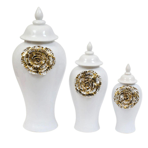 Pots de gingembre plaqués or faits à la main Offre Spéciale Vase de table moderne avec glaçure mate fait à la main sur Offre Spéciale - Product Image 5