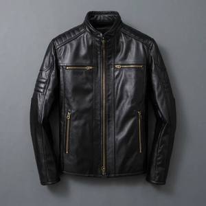 Men's Women's 2025 <b>Winter</b> <b>Leather</b> <b>Jackets</b> Plus Size Stand Collar Front Logo Vintage Style Windproof Breathable Eco-Friendly - Product Image 6