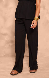 High Quality Customized <b>Women</b> Summer <b>Dress</b> Maternity Black Cheesecloth Wide Leg Trousers <b>for</b> <b>Women</b> and Girls at Wholesale Price - Product Image 2