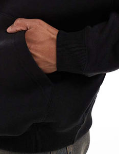 High Quality <b>Men</b> High Quality Cotton <b>Thick</b> Heavy French Terry Pullover Hoodie Custom Drop Shoulder <b>Fleece</b> Oversized for <b>Men</b> - Product Image 3