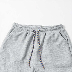 กางเกงจ็อกเกอร์ผ้าฝ้ายพิมพ์โลโก้ตามสั่ง กางเกงวอร์มผู้ชาย กางเกง OEM ผ้าฝ้ายผสมโพลีเอสเตอร์ สีเทาเฮเธอร์ ระบายอากาศได้ดี - Product Image 3