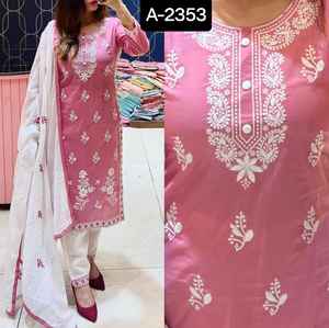 Nouvelles magnifiques tenues pakistanaises Shalwar Kameez Kurti, vêtements islamiques avec dupatta en coton, vente en gros, vêtements traditionnels, ensemble de kurtis en rayonne - Product Image 4