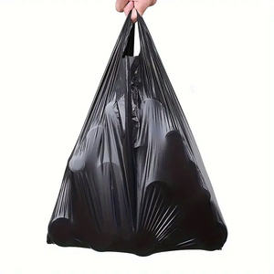 Bolsa de camiseta Bolsa de compras de plástico negro barata adecuada para usar en cocina, bolsa de supermercado - Product Image 3