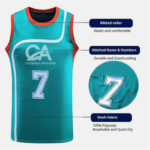 Cómodo 2025 Material de poliéster Tela suave Último diseño Ropa deportiva ligera Uniforme de baloncesto en diferentes colores - Product Image 6