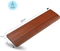 Repose-poignets en bois pour clavier Repose-poignets ergonomique antidérapant en bois massif de noyer noir pour clavier compact 60% Durable et facile
