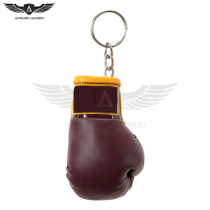 Porte-clés en cuir de boxe personnalisés, en deux couleurs différentes, produit très vendu, prix de gros - Product Image 5