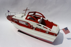 CHRIS CRAFT COMMANDER Modelo de barco comercial de madera de alta calidad Pintado a mano Náutico para decoración del hogar Signo Hecho Vietnam - Product Image 4